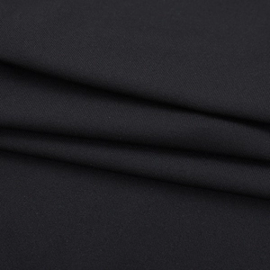 Macro di tessuto a maglia a coste nero di alta qualità che mostra texture e dettagli fini