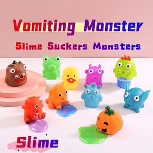 Pooping Slime Suckers Squeeze Toy Soft PVC Cartoon Monster Animal Novelty Stress Relief Sensory Fun Prank For Kids