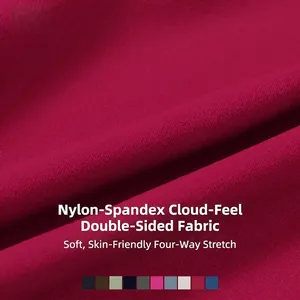 Deep pink yoga set in cloud-feel high elasticity nylon spandex fabric