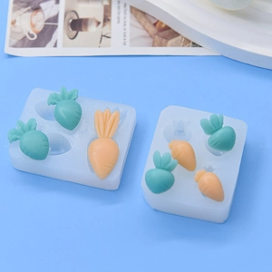 Stampo in silicone a forma di carota per dolci fai-da-te e progetti in resina