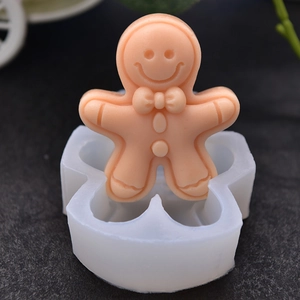 Gingerbread man silicone mold for DIY baking and handmade cake mousse or crafts
