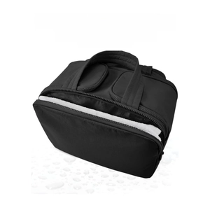 Waterproof travel toiletry bag with wet and dry separation and dual compartment design