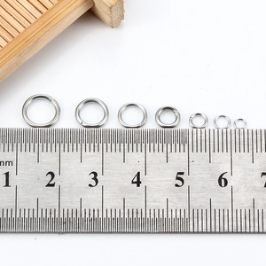 Stainless steel open jump rings in various sizes from 3mm to 10mm for DIY jewelry making