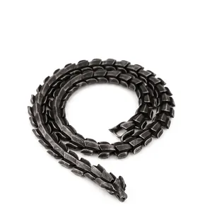 Collier dragon viking nordique en acier inoxydable pour homme avec finition argent vieilli