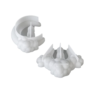 Cloud and moon bubble cat resin silicone mold for DIY starry sky moon hanging ornaments