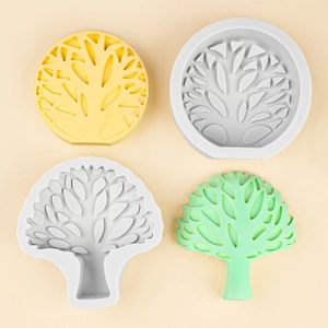 Tree of Life silicone mold set for DIY scented candles, soaps, and plaster casting crafts