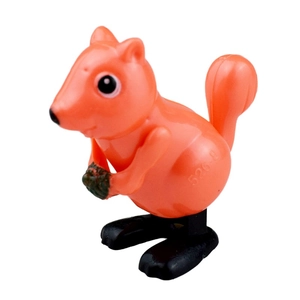 Wind-up Jumping Squirrel Toy Orange Plastic Animal Model Mechanical Clockwork Jumping Toy For Kids Gift Novelty