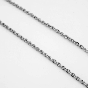 Classic silver stainless steel cross chain necklace for men and women on white background