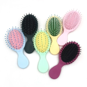 Mini Air Cushion Massage Comb Portable Plastic Scalp Detangler Hair Brush For Women Girls Macaron Colorful Hairbrush