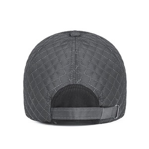 Quilted winter baseball cap for men with adjustable buckle and ear protection