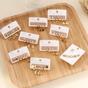 Stainless Steel Earrings Heart Star Moon Animal Shapes Gold Color Fashion Jewelry For Women