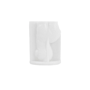 Macro detail of a 3D alpaca silicone mold for DIY candles and handmade resin crafts