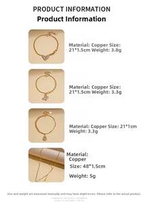 Detailed size and weight chart for gold plated copper heart and pear pendants