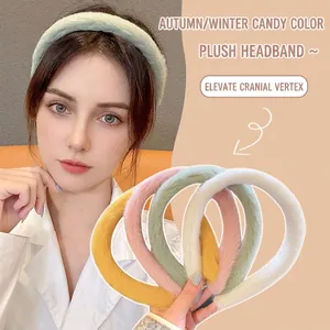 Sweet candy-colored plush wide headband set designed to add height and volume to the crown