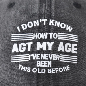 Washed cotton vintage baseball cap featuring AGT MY AGE letter embroidery detail