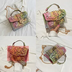Detaillierte Größentabelle für Graffiti-Gelee-Tasche mit Maßen für große und kleine Modelle