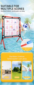 Versatile 2-in-1 throwing game set for indoor outdoor and swimming pool use