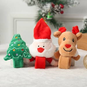 Braccialetti A Scatto Natalizi In Peluche Babbo Natale Renna Albero Cartone Animato Regali Di Festa Per Bambini Polso