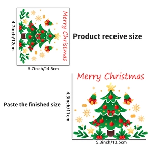 Christmas tree light switch wall sticker with dimensions for festive room decoration