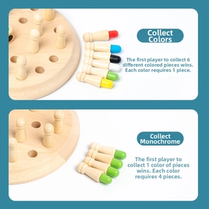 Detailed rules of the wooden memory match chess game for kids showing multi-color gameplay