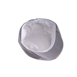 Béret rayé pour bébé garçon avec doublure douce et visière pare-soleil pour l'extérieur