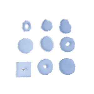 9-piece set of sky blue irregular resin molds for coasters and pendant bases