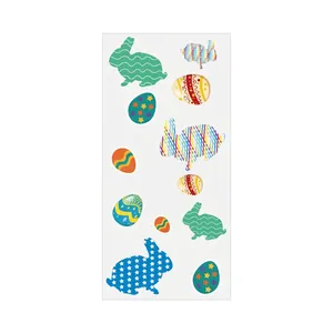 Easter treat bags with bunny and colorful egg patterns for candy and gift packaging