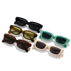 Fashionable square frame sunglasses in vintage macaron and candy colors for women