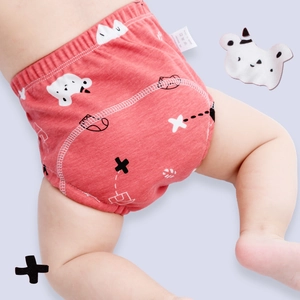 Pañales De Aprendizaje Bebé Algodón Puro Lavable Reutilizable Ropa Interior Impermeable Transpirable Dibujos Animados Animal