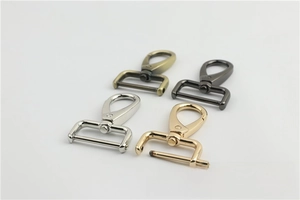Heavy duty metal lobster clasps with screw bars in four colors for bag straps