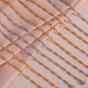 Minimalist Stainless Steel Olive Bead Chain Necklace Bracelet Anklet Waist Chain Set For Women Gold Silver Fashion Jewelry