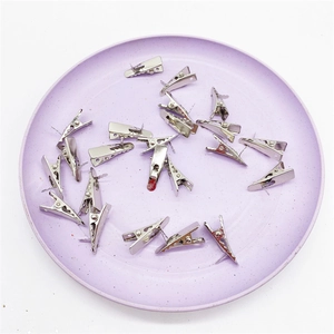 Clip a coccodrillo in metallo argento per accessori capelli DIY e decori floreali