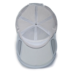 Breathable light grey mesh baseball cap interior with sweatband for summer outdoor sports