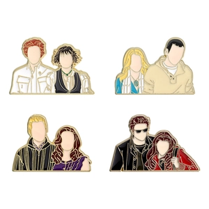 Set of four Twilight characters enamel pins for bags and clothing accessories