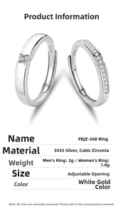 Macro detail of S925 sterling silver couple rings with sparkling cubic zirconia setting