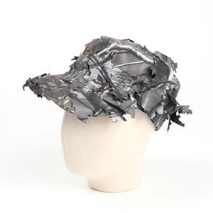 Detail of 3D leaf camouflage tactical cap with laser-cut leaves for hunting camouflage