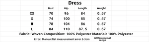 Tableau des tailles pour robe en velours ajustée avec détails de composition en polyester
