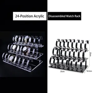 Watch Display Stand Acrylic Tiered Ladder Rack Holder For Jewelry Bracelet Organizer Detachable C Rings Showcase