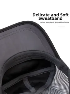 Detail view of quick-dry sports cap showing mesh fabric and soft cotton sweatband