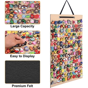 Detail of premium felt pin holder showing large capacity slots and durable texture