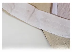 Macro detail of high-quality baseball cap interior with white sweatband and neat stitching