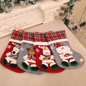 Large Christmas stockings with 3D Santa, Snowman, Reindeer, and Polar Bear characters