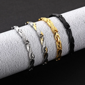 Stainless Steel Chain Bracelet Dragon Scale Texture Magnetic Health Fashion Jewelry For Men