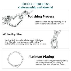 Macro view of polished 925 sterling silver chain with interlocked double heart charms