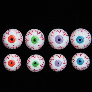 Yeux Halloween Simulation Résine Dos Plat Sanglant Horreur DIY Accessoires Iris Coloré Décoration Patchs Artisanat