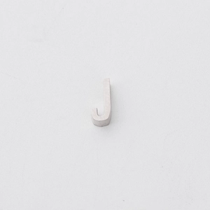 Polished silver-colored letter J bead pendant made of durable stainless steel