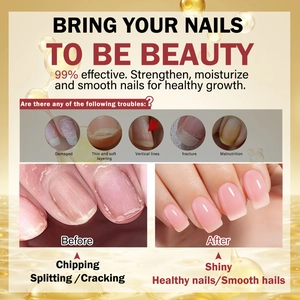 Nutrient nail oil for repairing brittle yellowed nails and smoothing nail surfaces