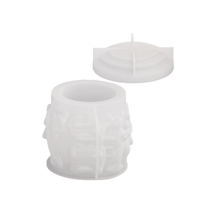 Stampo in silicone a rilievo con angelo nordico per candele fai-da-te e contenitori