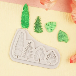 Stampo In Silicone Foglie Tropicali Monstera Felce Per Decorazione Torte Fondente Cioccolato Argilla Fai Da Te Forniture