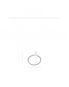 Detailed size chart for the minimalist black leather choker showing length and gold clasp